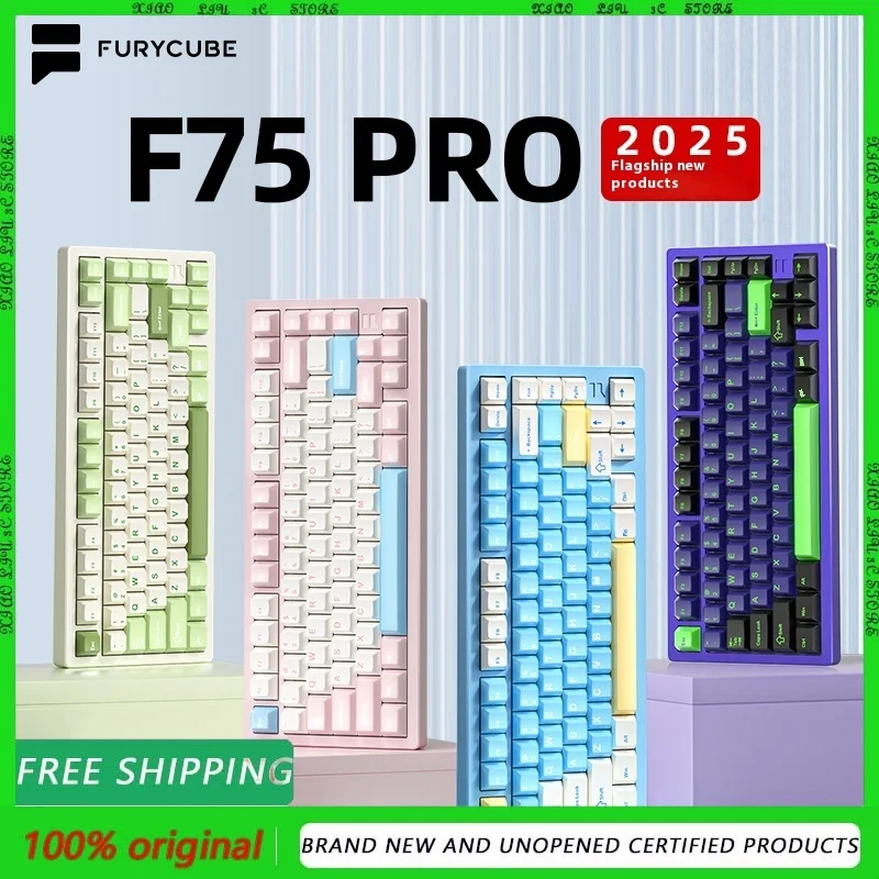 

FURYCUBE F75 PRO/Ultra Mechanical keyboard aluminum pile wireless gaming e-sports structure office aluminum shell