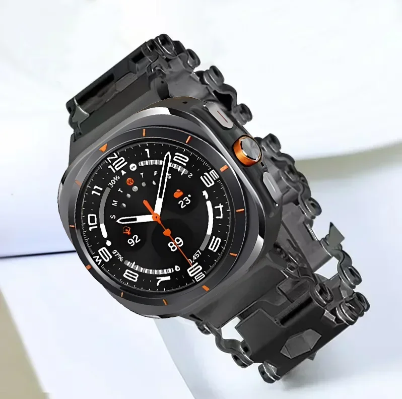 Multifunctional Watchband For Samsung Galaxy Watch Ultra 47mm Stainless Steel Metal Bracelet Link Strap Galaxy Watch7 Ultra 47mm