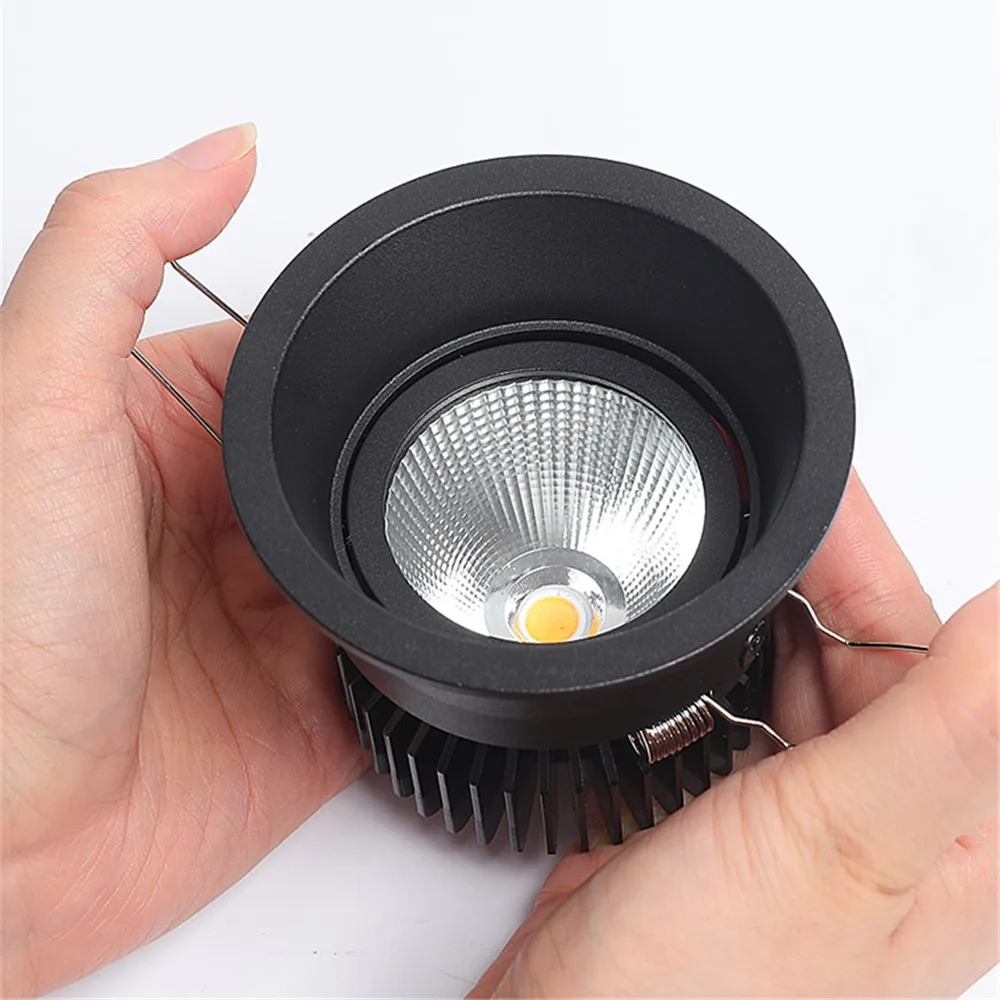 LED Recessed Ceiling Lamp COB Downlight Aluminum Spot Light Bulb110V-220V 7W 12W For Home Living Room Kitchen Showcase Lighting