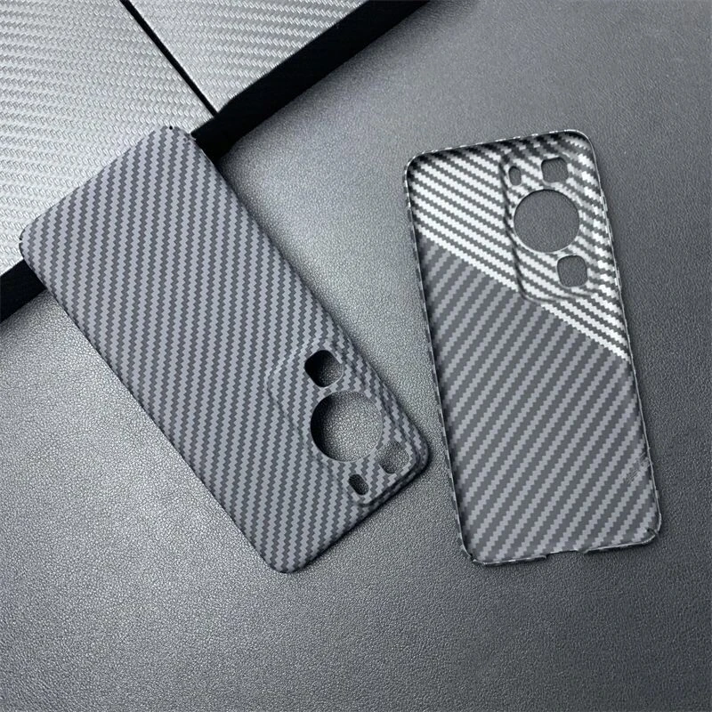 Matte Hard Case For Huawei P60 Pro Case PC Carbon Fiber Texture Pattern Phone Cover For Huawei P60 P60Pro Slim Ultra Thin Bumper