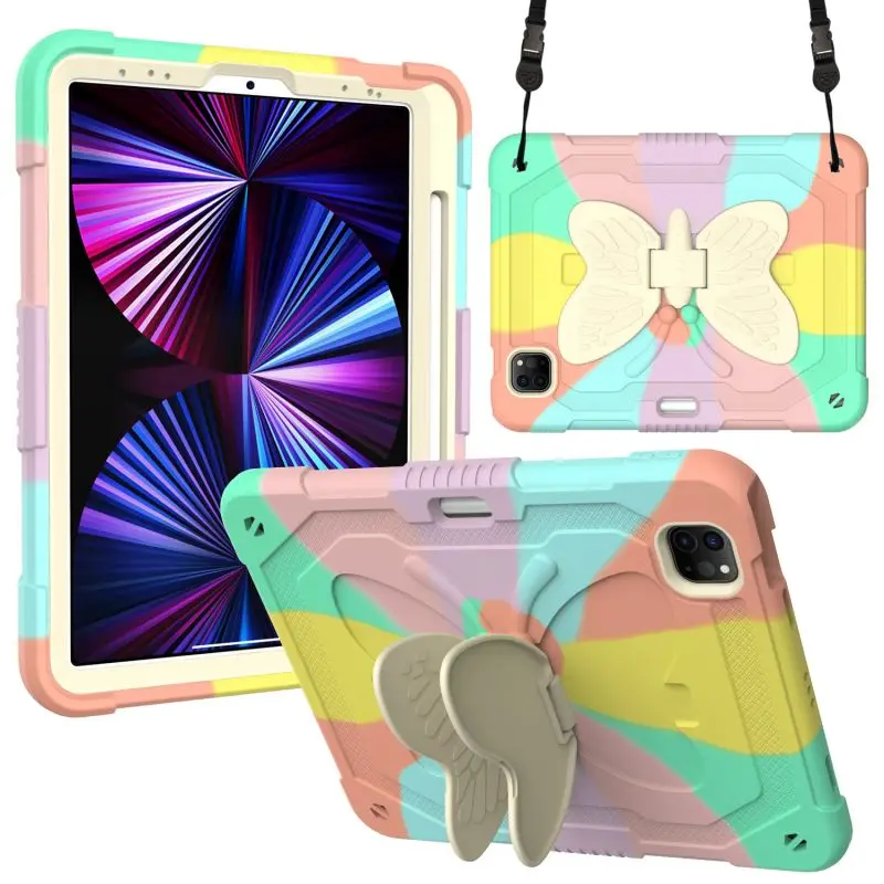 

Kids Butterfly Case For ipad Mini 5 6 9.7 2017 2018 7th 8th 9th Gen 2021 Air 2 3 4 10.9 Pro 10.5 11 2024 Shockprooof Case Cover