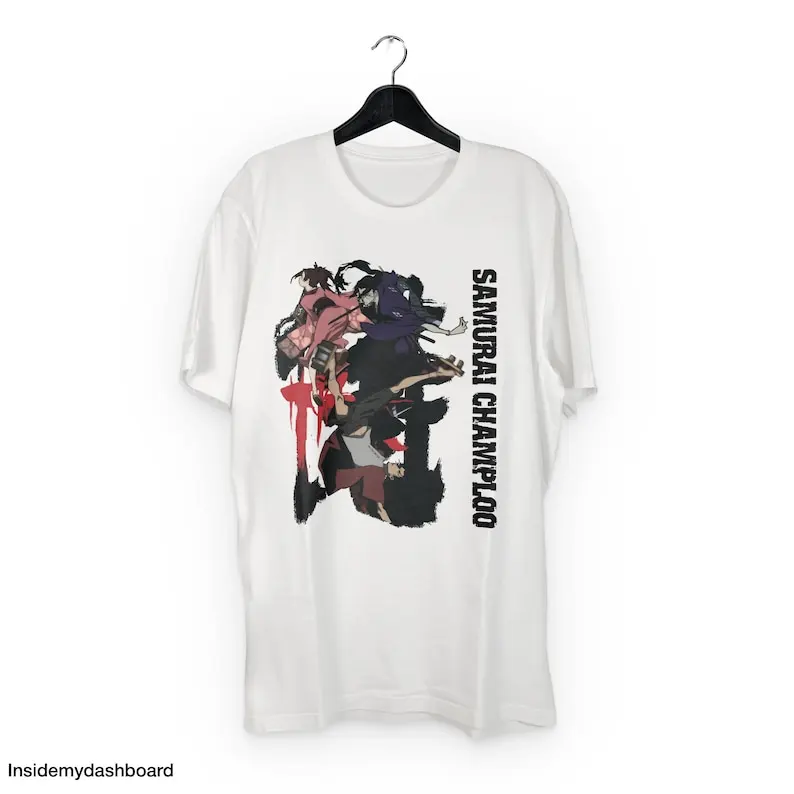 Samurai Champloo Logo T-Shirt, Samurai Anime, Nujabes, Cowboy Bebop, Samurai Champloo Shirt