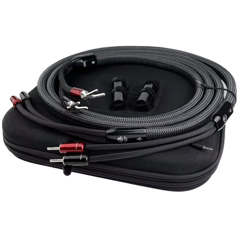 Pair HiFi Audio Dragon Speaker Cable Full-Range Bi-wire COMBO ZERO + BASS Loudspeaker Wire