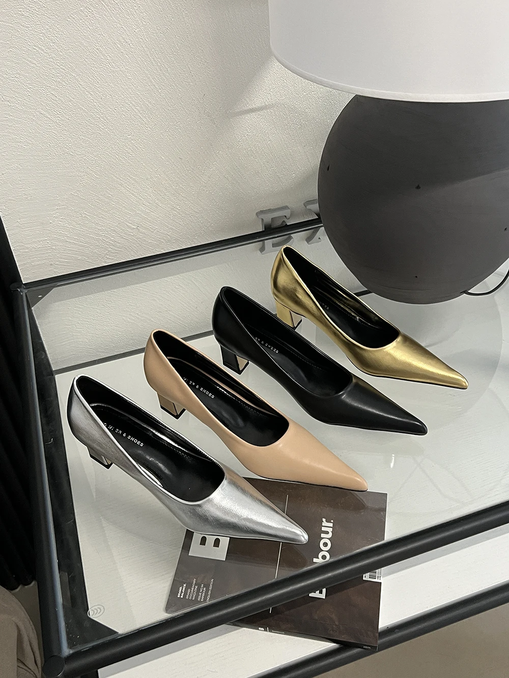 Pointed Toe Women Pumps 2023 New Arrivals Black Gold Silver Beige Fashion Dress Shoes Thick High Heels Sexy Party Pumps Shoes