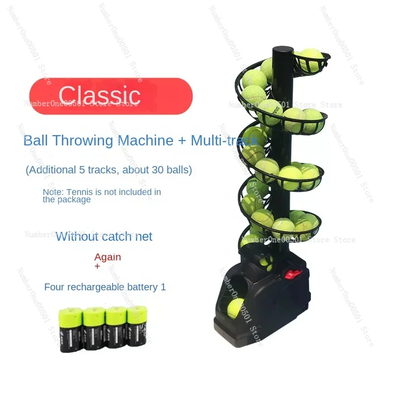 Tennis Tossing Machine Self-help Single Practice With Net Catcher Multi-ball Training Assist Portable Tennis Tossing Machine