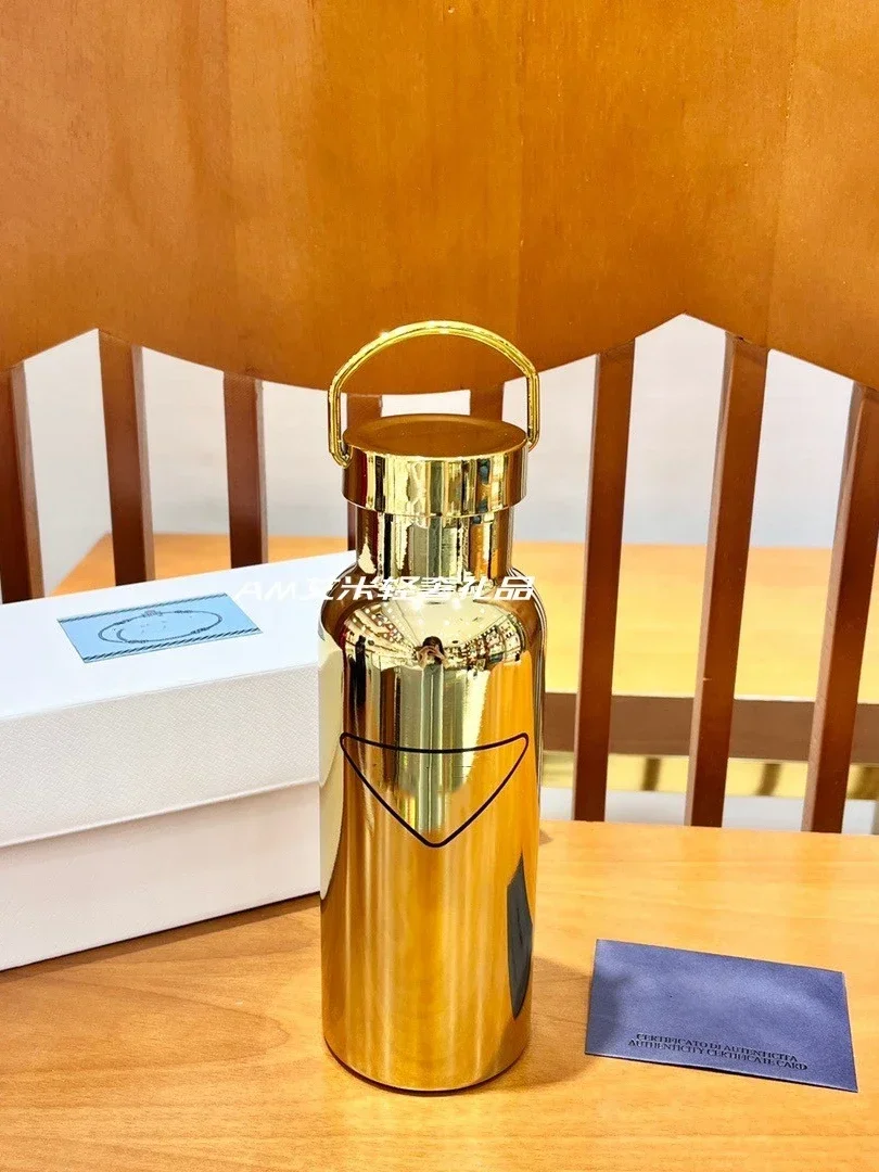 Fashion creative diamond-encrusted vacuum flask pot Yan value stainless steel outdoor portable diagonal water bottle bag gift.