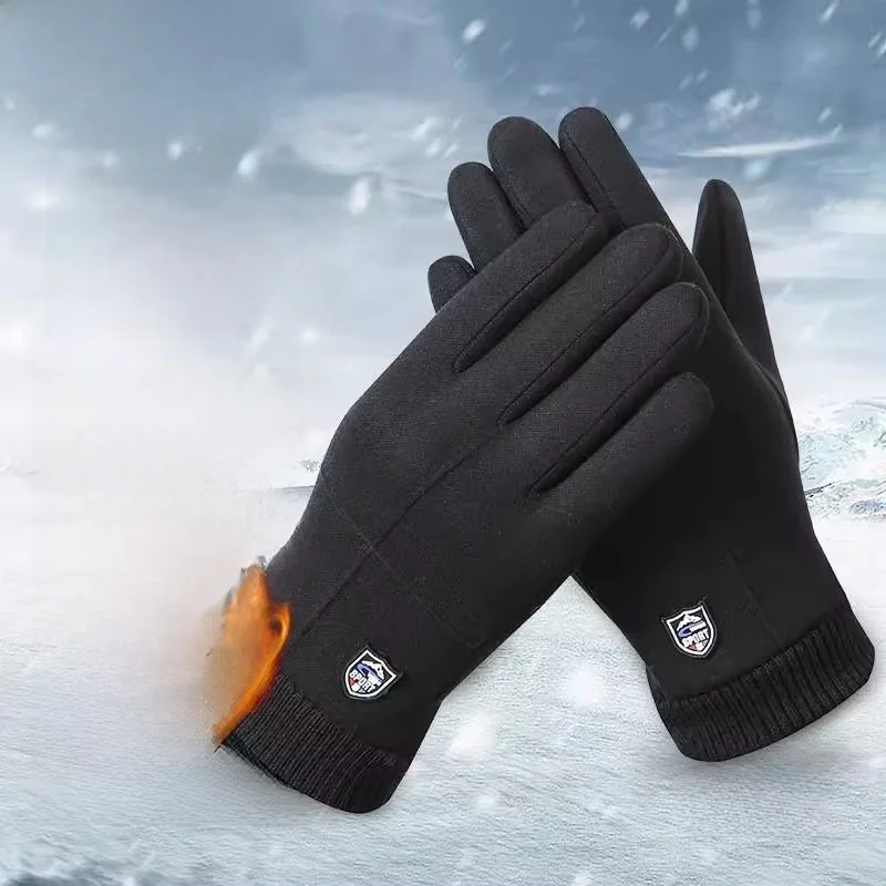 

Мужские зимние велосипедные перчатки, теплые, ветрозащитные, с сенсорным экраном, для езды на мотоцикле, для активного отдыха, осенне-зимние перчатки из материала FCE