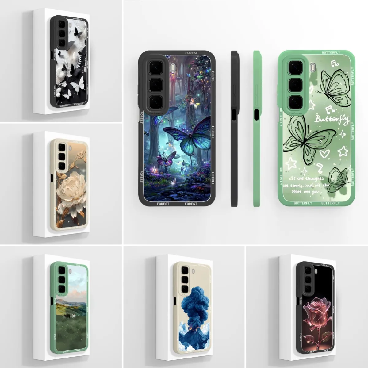 Cover For Infinix Hot 50 Pro Plus Hot50i Funda Wonderful Forest Pattern Premium Protection Silicone Soft For Infinix Hot50 Cases