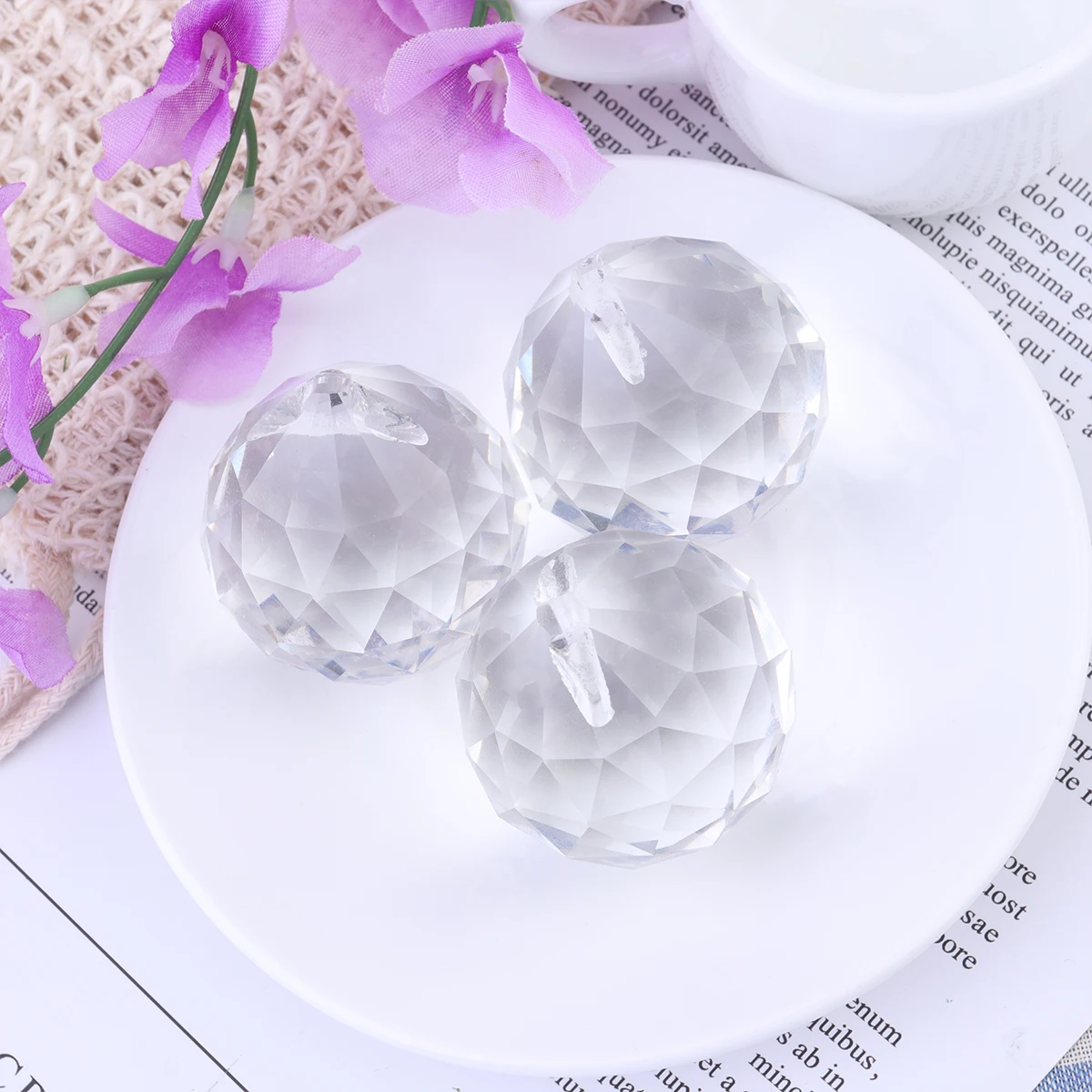 

6pcs Crystal Ball Pendants Clear Quality Feng Shui Crystals Ch Prisms Window Decor Home Office Party Gifts