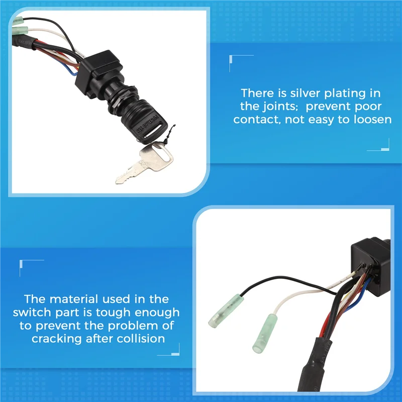 

Компактный 10-контактный переключатель зажигания, водонепроницаемый главный переключатель в сборе 6H3‐82510‐02‐00 для блока управления подвесным двигателем Yamaha