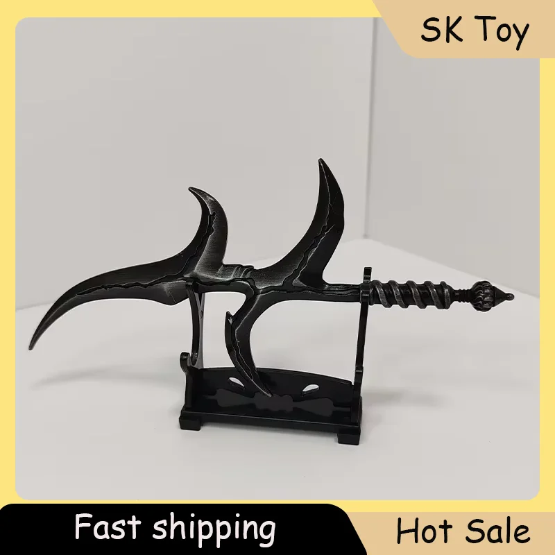 18cm Black Knife All Metal Figure Ornaments Greatsword of Solitude Crafts Collections Game Knife Toy Sword Gifts for Friends