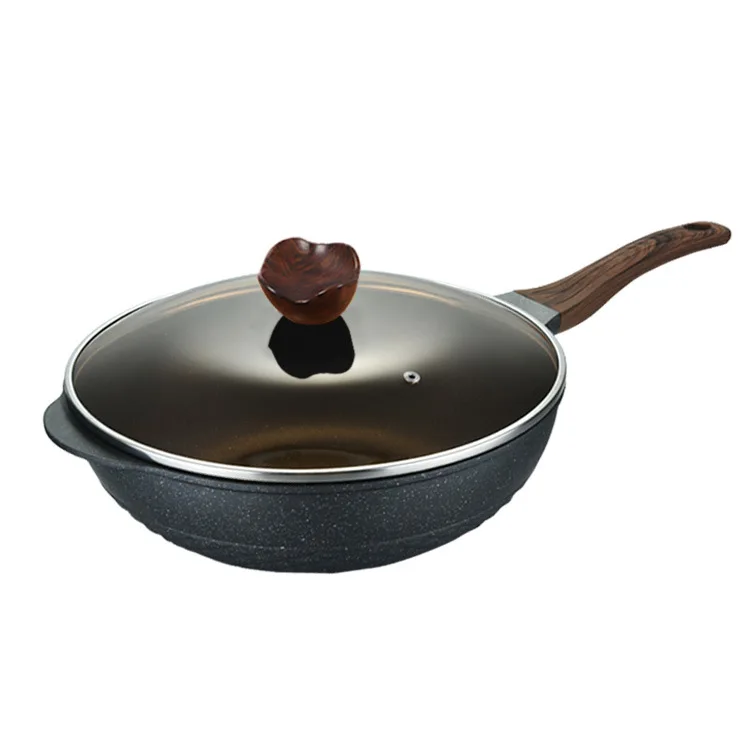 

Wheat Rice Stainless Steel Stone Wok Non-stick Pan Five-layer Reinforced Household Cooking Pot