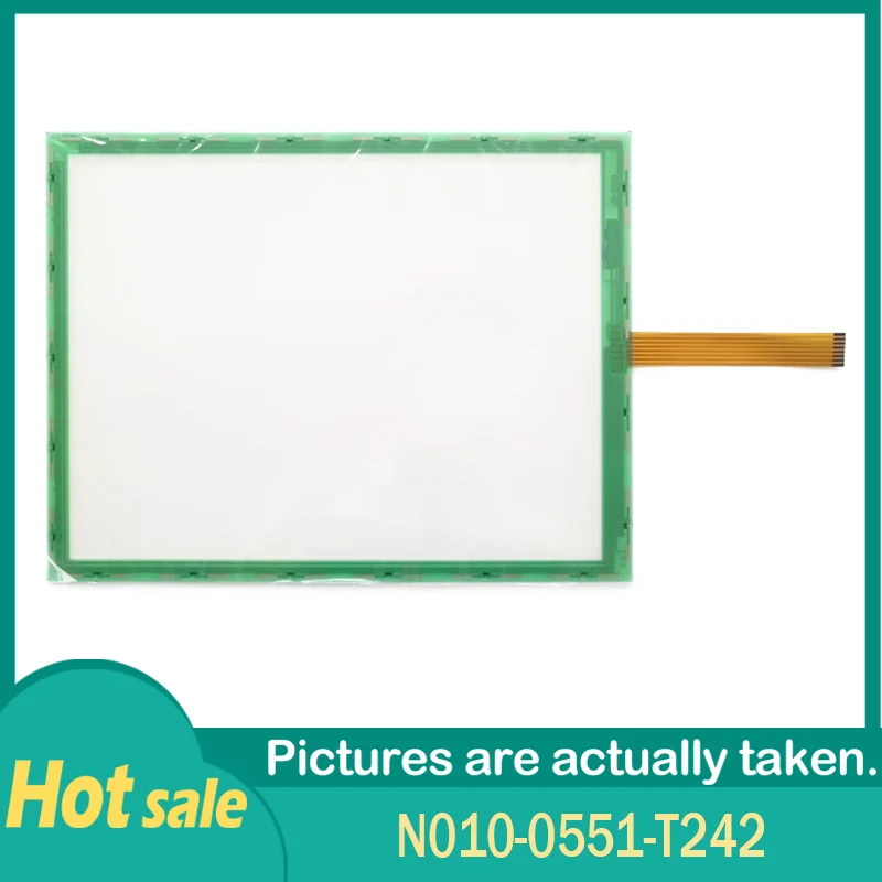 100% original N010-0551-T242 painel de vidro da tela de toque de 12,1 polegadas 7 fios