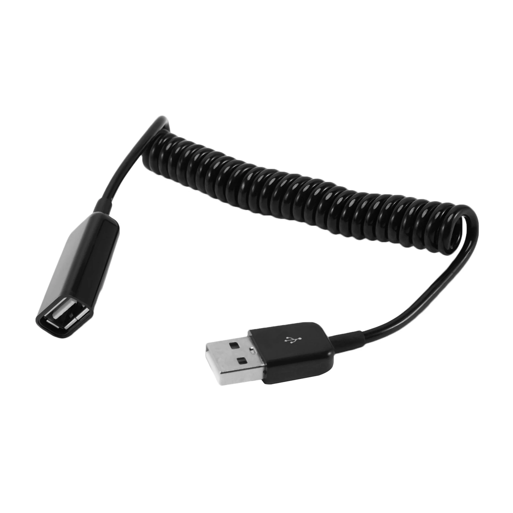 L72A-2X Spiral Coiled USB A Male To A Female Adapter Adaptor Cable 1M 3FT