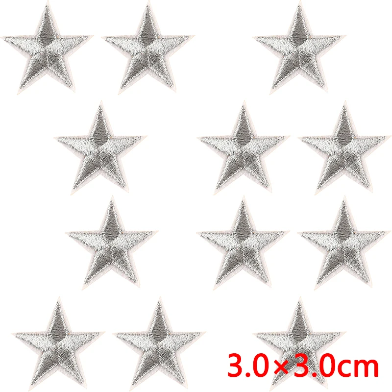 10 Stück Eisen auf Patches fünfzackigen Stern für Kleidung Lot Bulk Großhandel bestickt süße kleine Jacke Thermocollant Mochila nähen – Detail 5