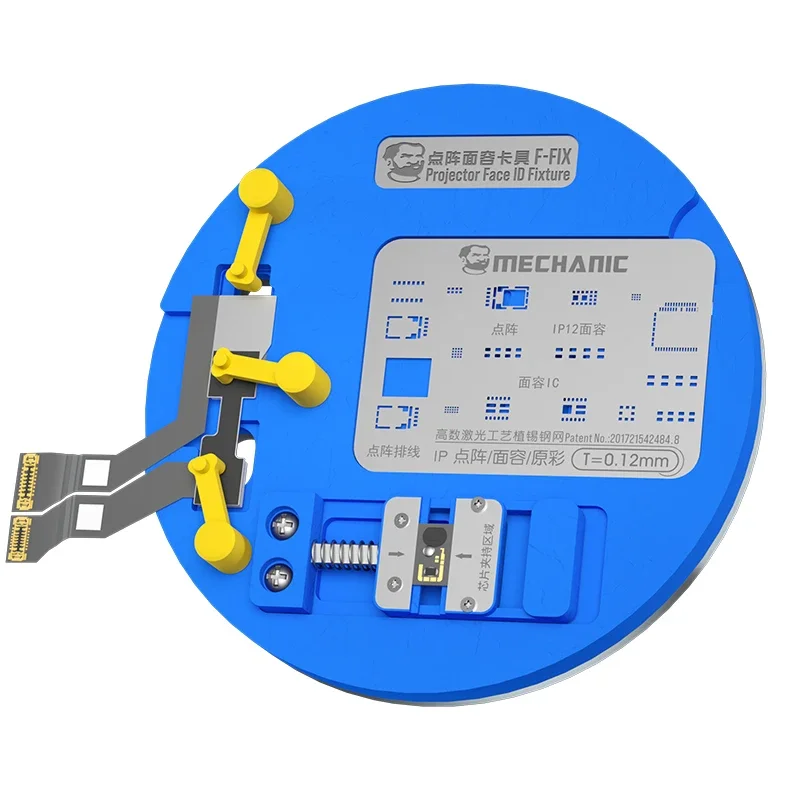 MECHANIC F-FIX Dot Projector Face ID Fixture per iPhone X-13ProMax Dot Projector Module saldatura Repair Steel Stencil Planting Tin