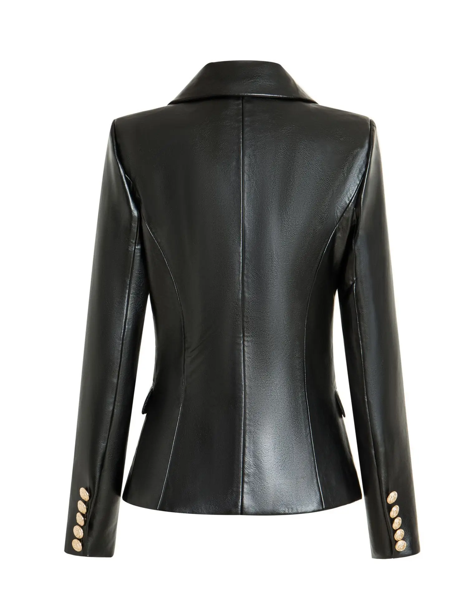 Bla Long Sve Commuter Sle Leather Jaet 秋冬新作 Beltl シミュレートレザーコート Ele スリムフィット