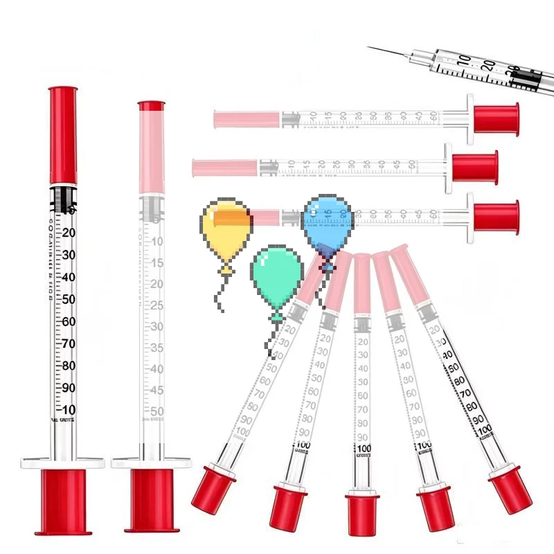 Disposable Insulin Injector Kit 40U Portable Small Liquid Dispensing Tools Consumable Supplies 1ml 30G 31G