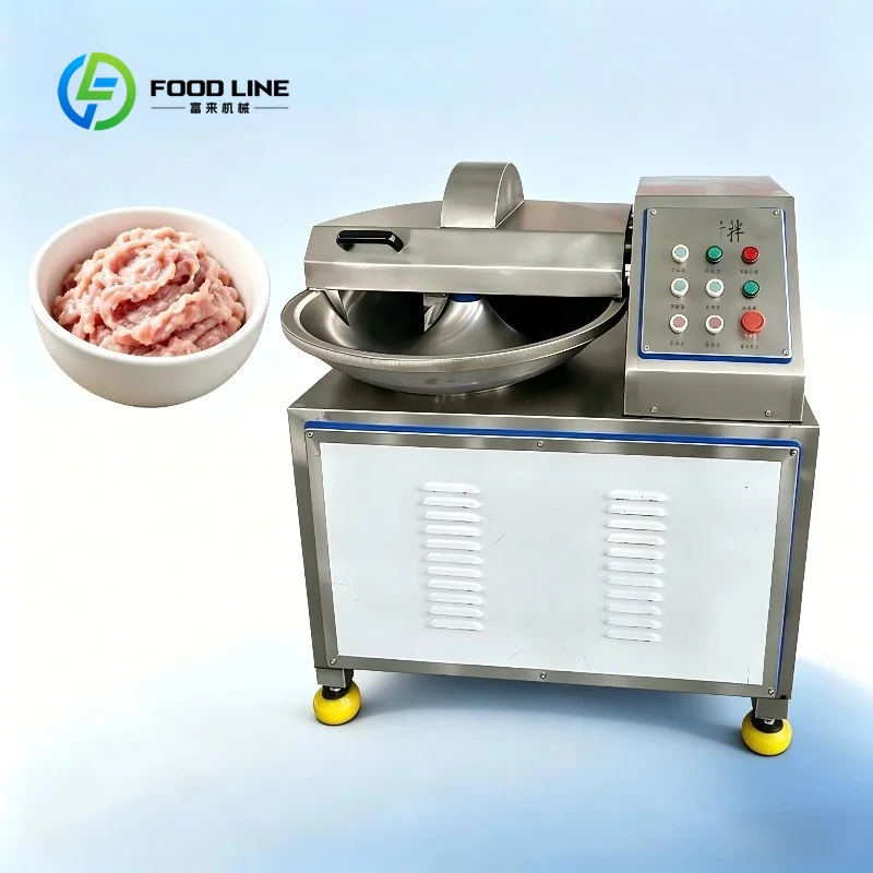 customized vacuum bowl cutter meat mixer automatic high speed stainless steel chopping machine for sausage meat emulsification