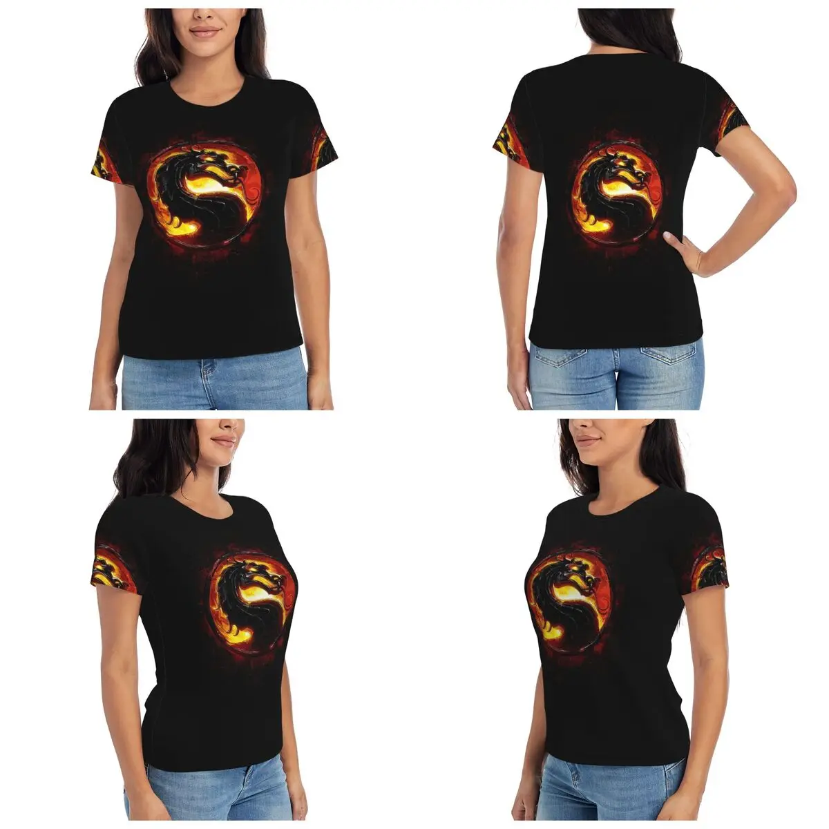 Mortal Kombat T-Shirt for Women O-Neck Streetwear T Shirts Women's Short Sleeve Summer Clothes Tops