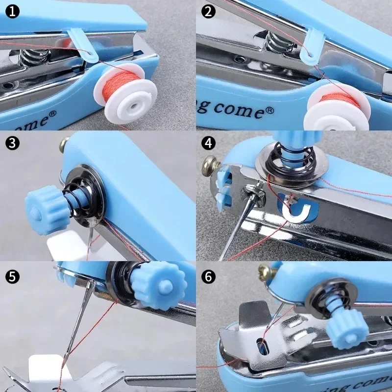 2/1Pcs Portable Manual Sewing Machines Mini Cordless Handheld Stitch For Repair Clothes Leather Fabric Household DIY Sewing Tool