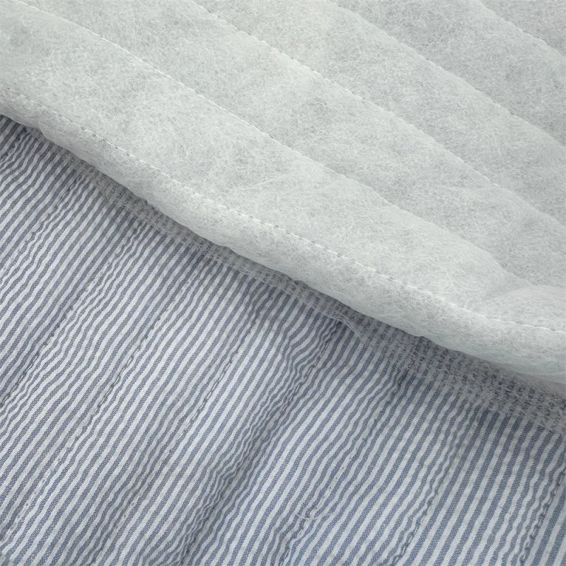 مبطن مبطن القطن مخطط نسيج مركب فقاعة غرامة الشريط القطن معطف بطانة النسيج لينة ومريحة مسحوق الأبيض fab