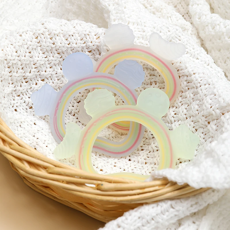 Baby Planet-juguetes de dentición de silicona, fácil de agarrar, cuidado de bebés, mordedor, juguete para masticar, sin BPA, regalos para niños y niñas, artículos para bebés