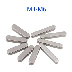 10/5pcs M3 M4m5 M6 Parallel Square Rectangular Keys Gb1096 A Type Flat Key Dowel Drive Shaft Parallel Key