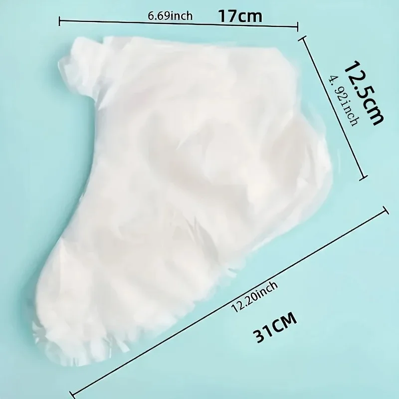 Thick Disposable Hand Mask Gloves, Disposable Foot Mask Foot Covers, Multi-functional Foot/Hand Cover with Blue Adhesive Dots