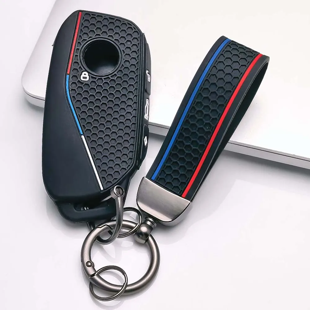 For BMW I7 X7 G07 LCI IX I20 X1 U11 7 Series G70 G09 XM U06 G81 M3 New Silicone Car Key Case Cover Protect Shell Fob Accessories