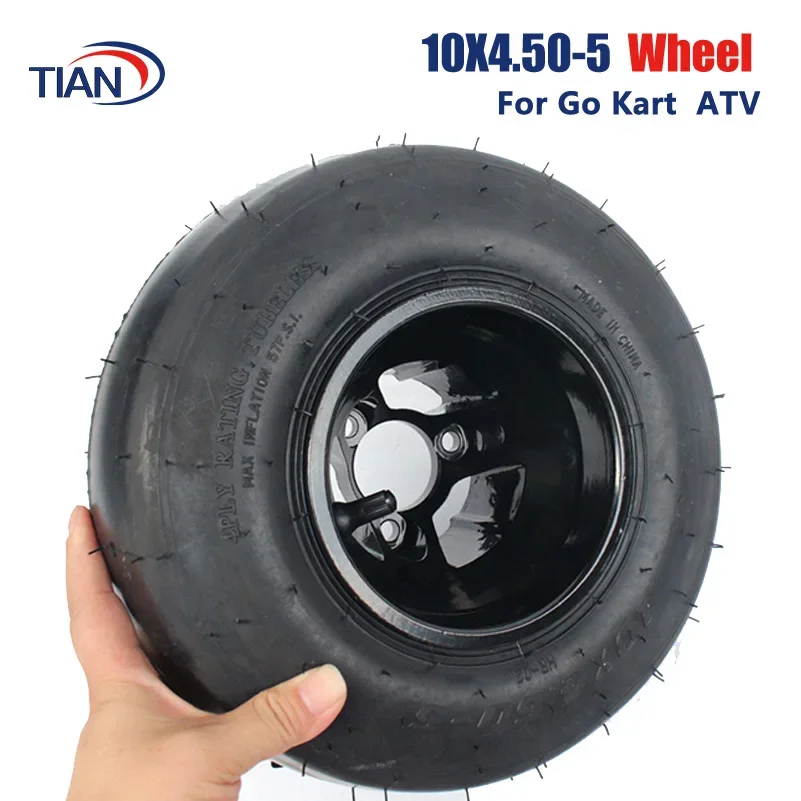 10x4.50-5 Tyres with Hub Fit Kart Tire Drift Bike  Wheels Rear Wheel Beach Car Accessories ATV Quad Spare Parts