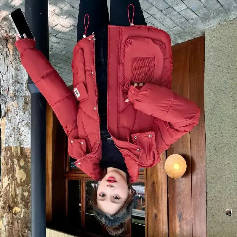 

2025 зимние новые шапки, съемная пуховая куртка с хлопковой подкладкой, женские модные парки с капюшоном, утепленное теплое пальто, женский повседневный женский топ