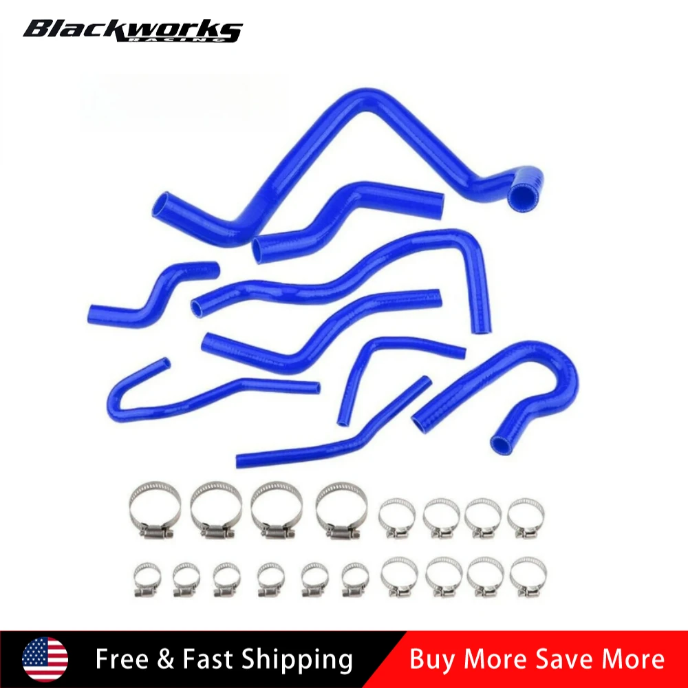 

Blue Silicone Radiator Hose Kit Fit for 1992-2000 Honda Civic D15 D16 SOHC EG/EK