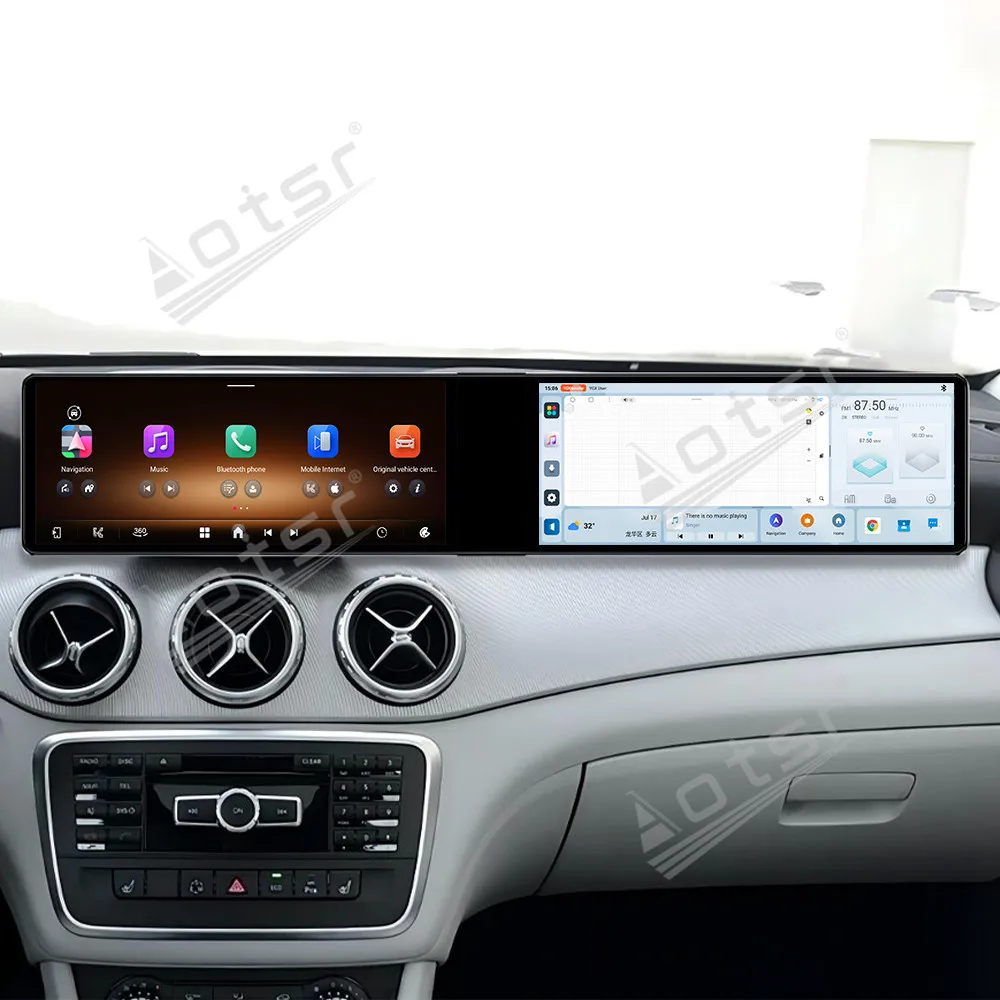

Dual Screen 12.3 Inch CarPlay Radio For Mercedes-Benz GLA 2013-2015 GPS Navi HD Touch Screen Multimedia Player Stereo Head Unit