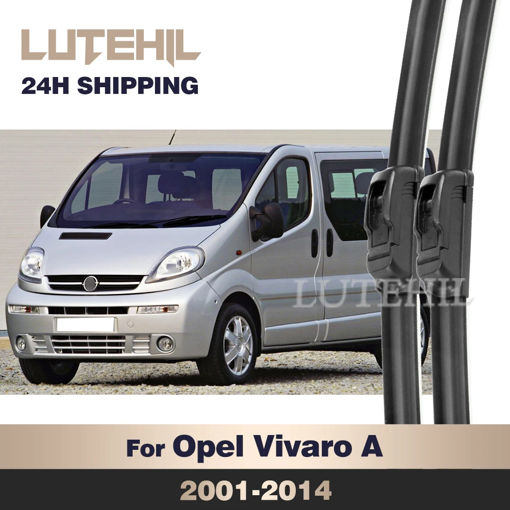 

LUTEHIL Wiper For Opel Vivaro A 2001-2014 2002 2003 2004 2005 2006 Front Wiper Blades Windshield Windscreen Window Brush 24"+21"