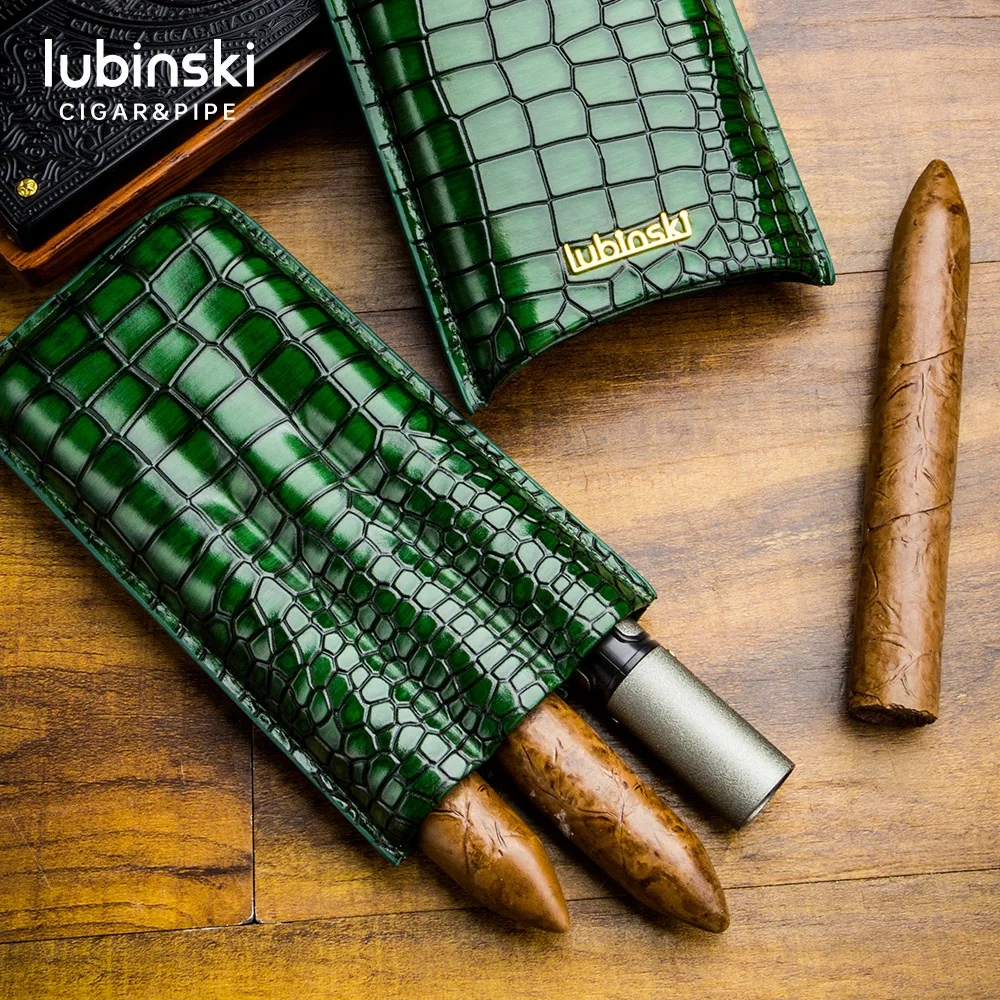 Lubinski 2023 Cigar Humidor Case Tube Holder Storage Portable Travel Cigar Box Luxury With Gift Box