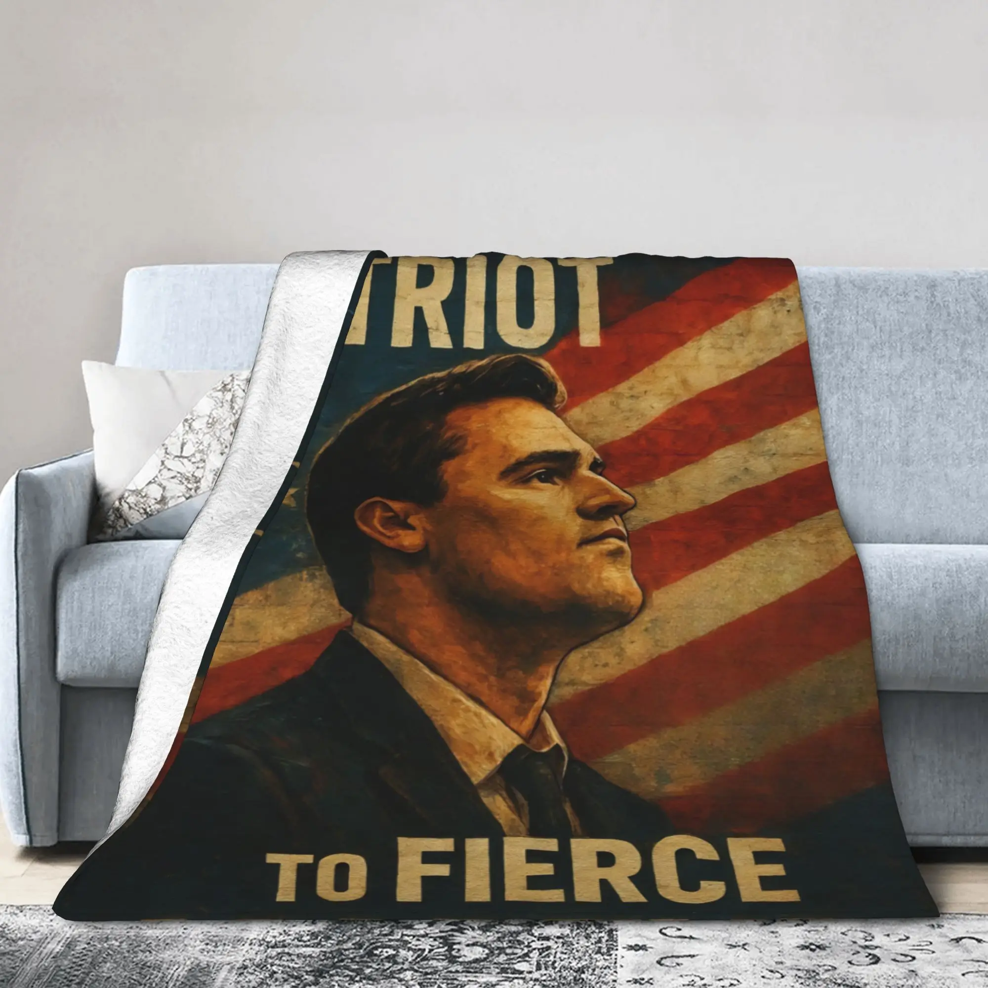 Charlie Kirk  Blanket Velvet Decoration Angelic Advocate  Multifunction Ultra-Soft Throw Blanket for Sofa Travel Quilt