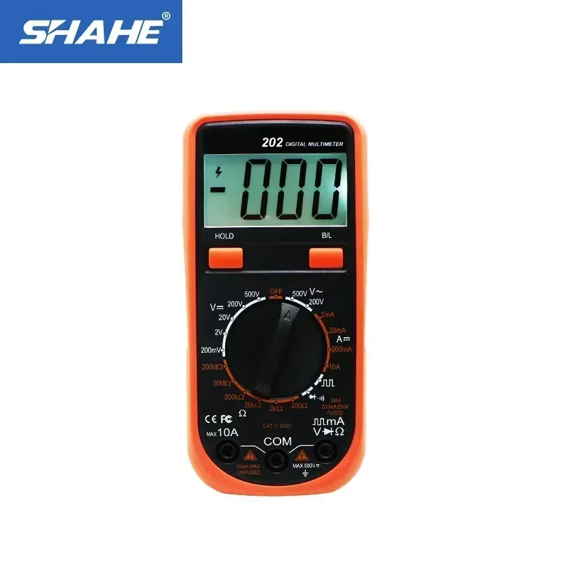 

Shahe VC202 Handheld Digital Multimeter LCD Backlight Portable AC/DC Ammeter Voltmeter Multimetro Digital Current Tester