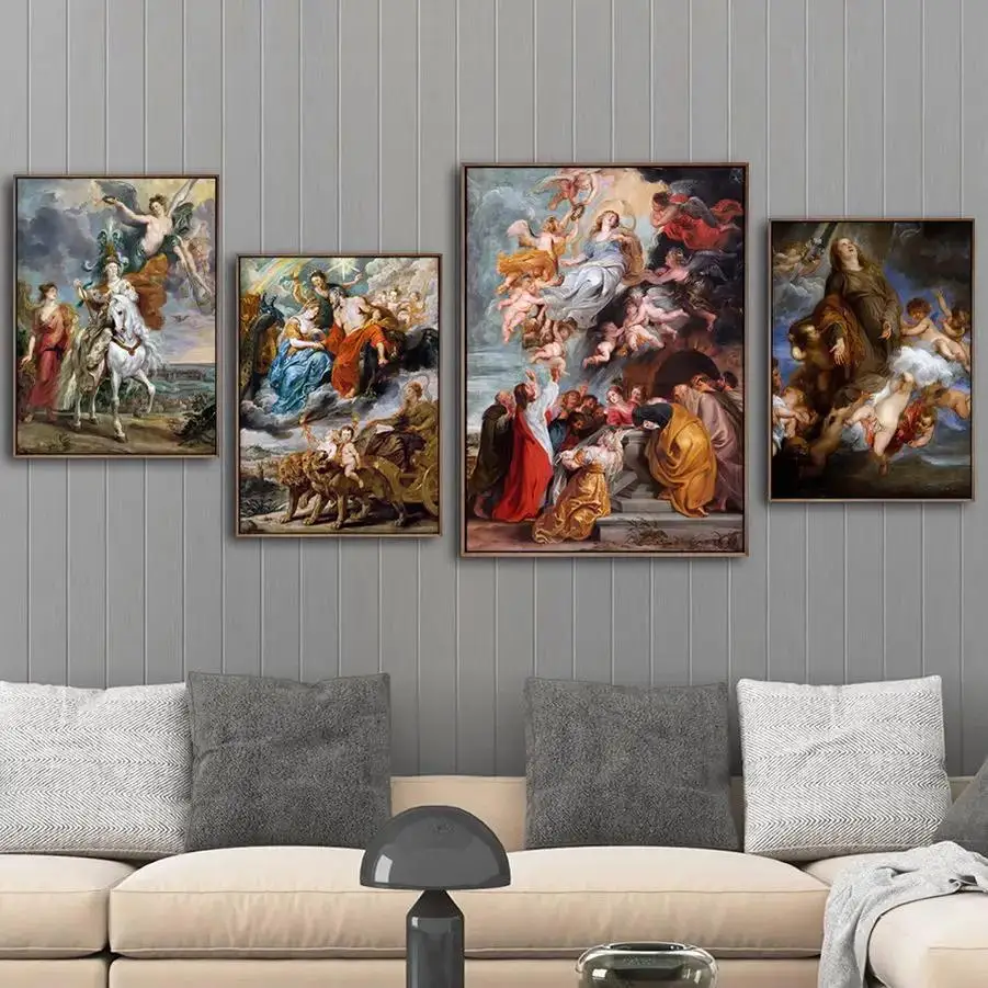 Peter Paul Rubens Inspired Religious Canvas Art Print - Unframed Oil Painting Style Wall Decor Poster for Home