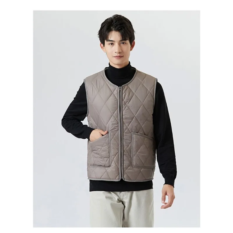 

Толстый бархатный хлопковый жилет на осень и зиму, теплый мужской стеганый кардиган большого размера, домашний жилет, куртка