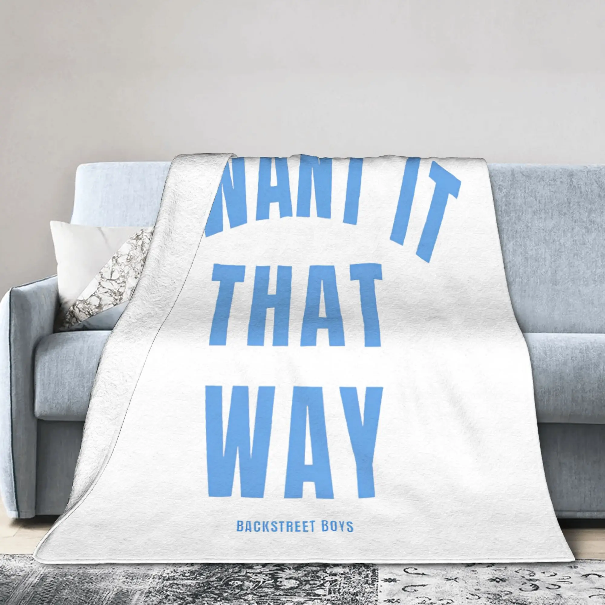 I Want It That Way Music Tour Blanket Flannel Backstreets Boys Band Super Soft Throw Blanket for Airplane Travel Bed Rug