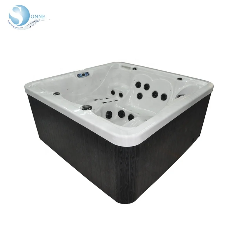Large Bath Jacuzzi Outdoor Square Hot Tub Jacuzzi Acrylic Spa Bath