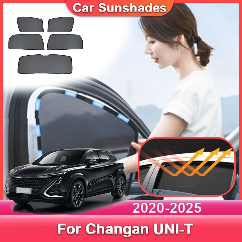 

Автомобильный солнцезащитный козырек для Changan UNI-T UNIT 2020 ~ 2025 2022 2023 2024 Солнцезащитные чехлы Солнцезащитная сетка Солнцезащитный козырек Занавеска на лобовое стекло