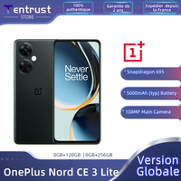 Global Version OnePlus Nord CE 3 Lite 5G Smartphone Snapdragon 695 6.72inches 120Hz 5000mAh 67W SUPERVOOC 108MP Main Camera NFC