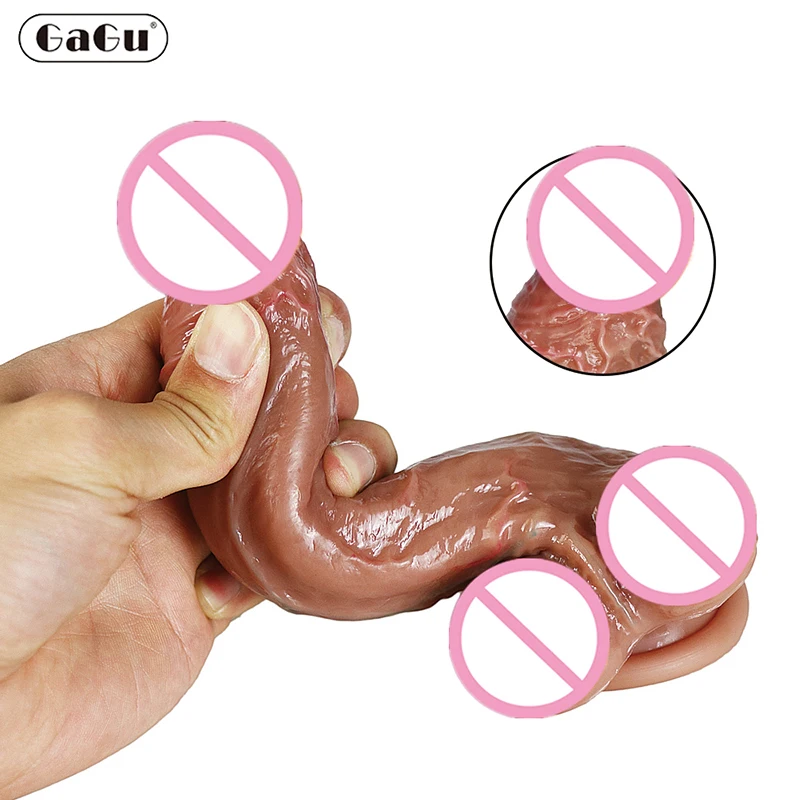 Super Realistic Silicone Dildo Soft Skin Penis Moderate Dick Sex Toys For Women Strapon Vaginal Anal Sexual Stimulation Products