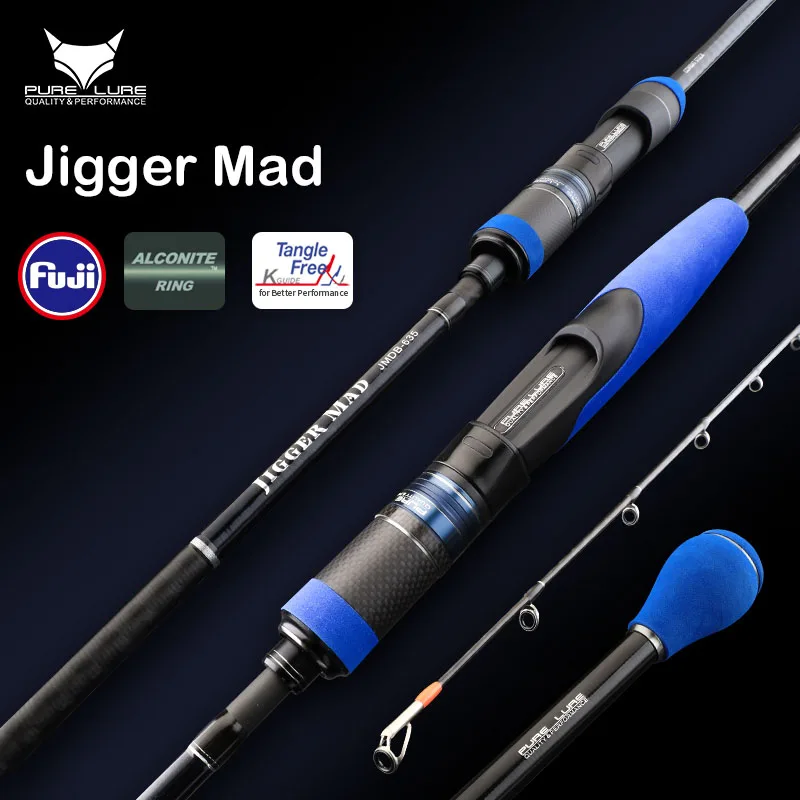 Imagem -02 - Purelure-slow Jigging Rod para Pesca do Barco Spinning Baitcasting Rod Ponta Sólida Spinning de Água Salgada Baitcasting 1.90m 6.35ft