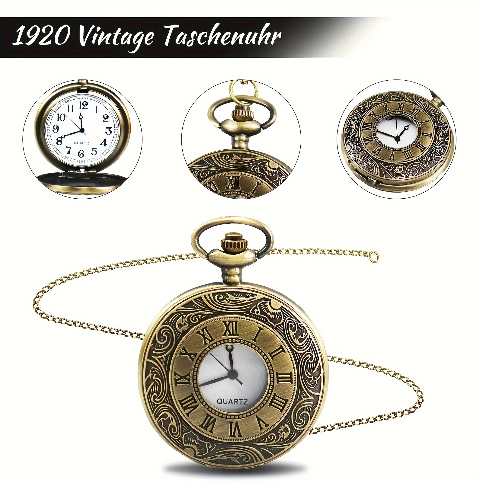 Set of 7, 1920s Men's Gatsby Costume Accessories, Elegant Polyester Mafia Gang Costume, Panama Hat, Elastic Suspenders, Moustach