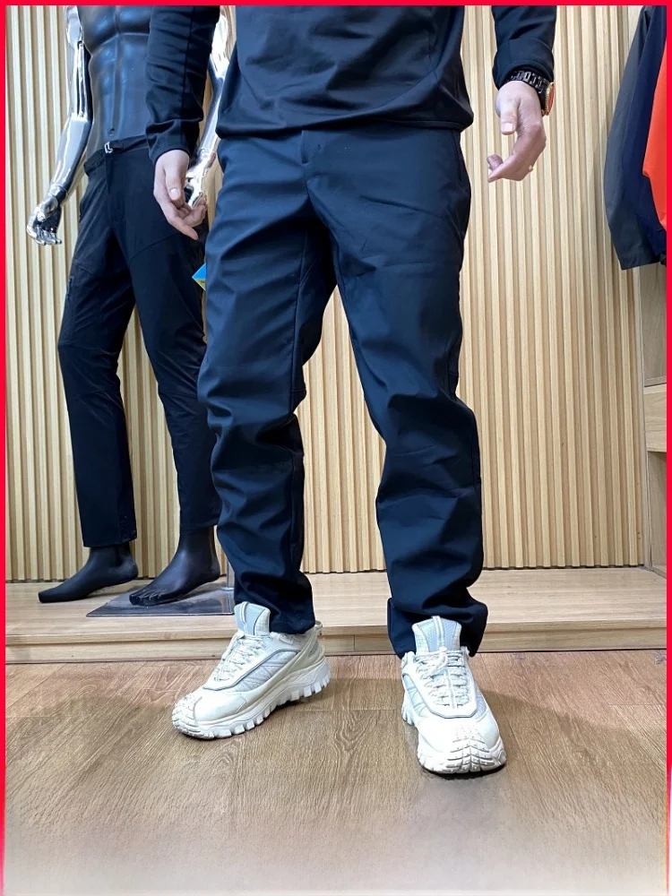 

Men's Outdoor Windproof Fce Lined 3D Tailored Straight Leg Trousers Autumn Winter Faionable Casual Pants