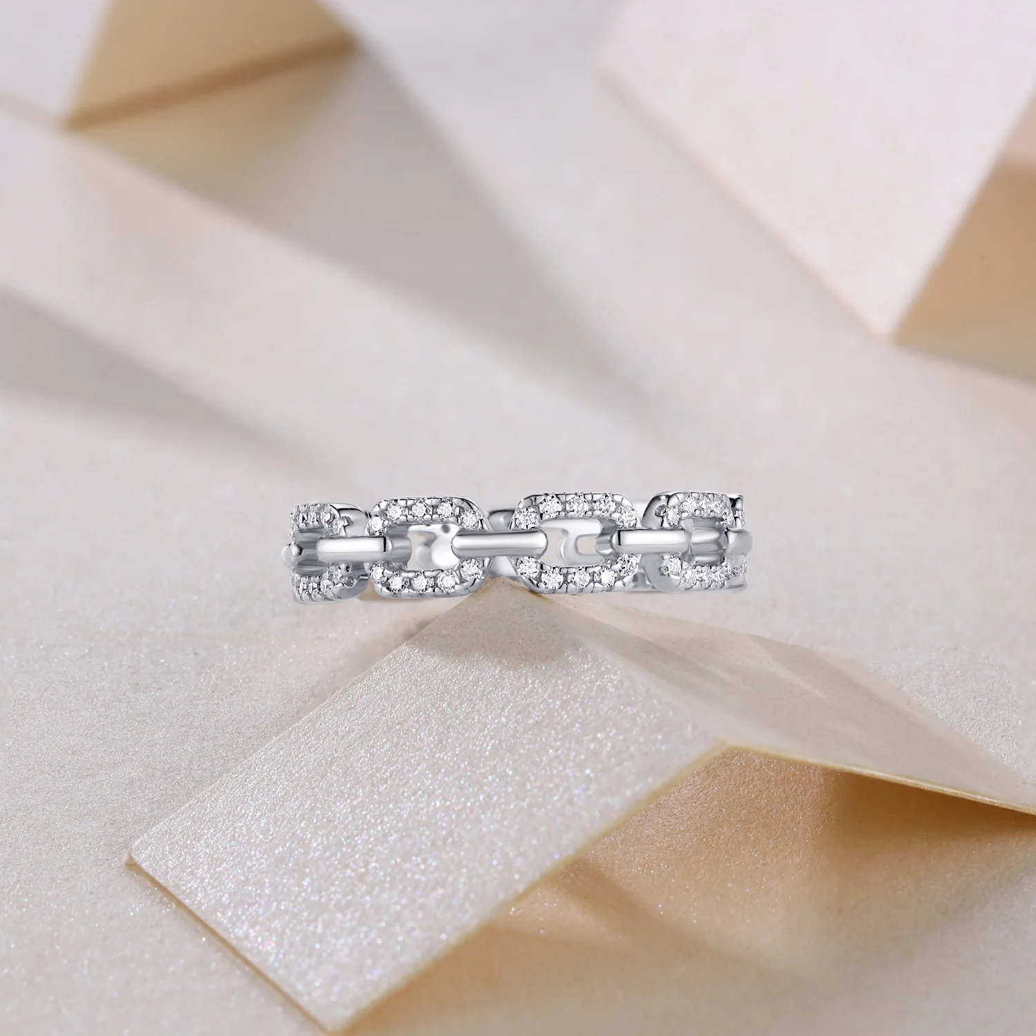 S925 silver ring moissanite closed ring cross-border hot sale new source wholesale spot delivery