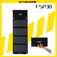 Original NITECORE FSP30 30W Portable Solar Panel Waterproof Small Solar Cell USB-C PD 18W Fast Charger for Phone Camping Hiking